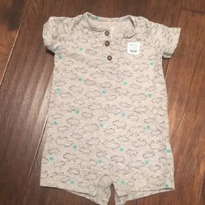 Brave little guy (rhino) romper 12m
